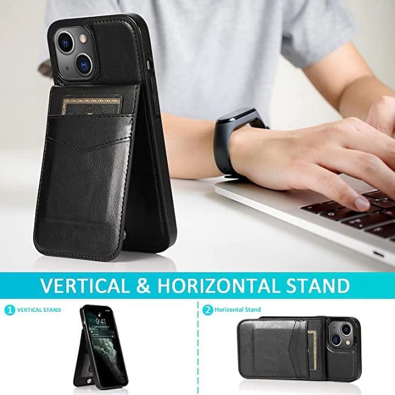 Entronix Case Compatible with iPhone 17 Pro Max - [6 Slot Card Holder] Slim Leather Wallet
