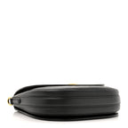 Calfskin Linen Small Travia Crossbody Black