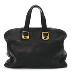 Vitello Dolce Marmol Large Chameleon Tote Black