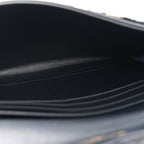 Oblique Saddle Chain Long Wallet Blue
