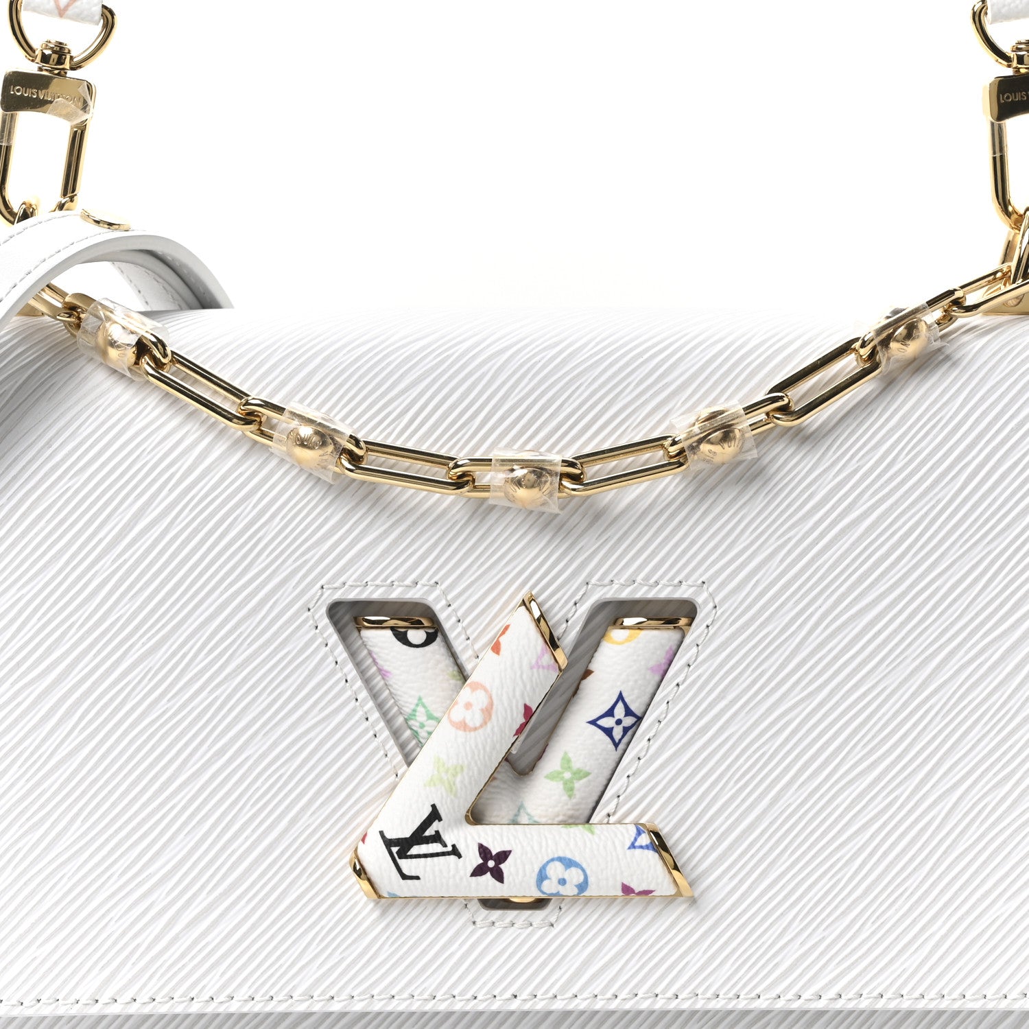 LV X TM Epi Twist MM Slim Shoulder Bag White