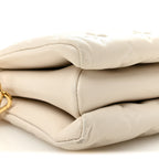 Lambskin Embossed Monogram Coussin PM Beige Cream