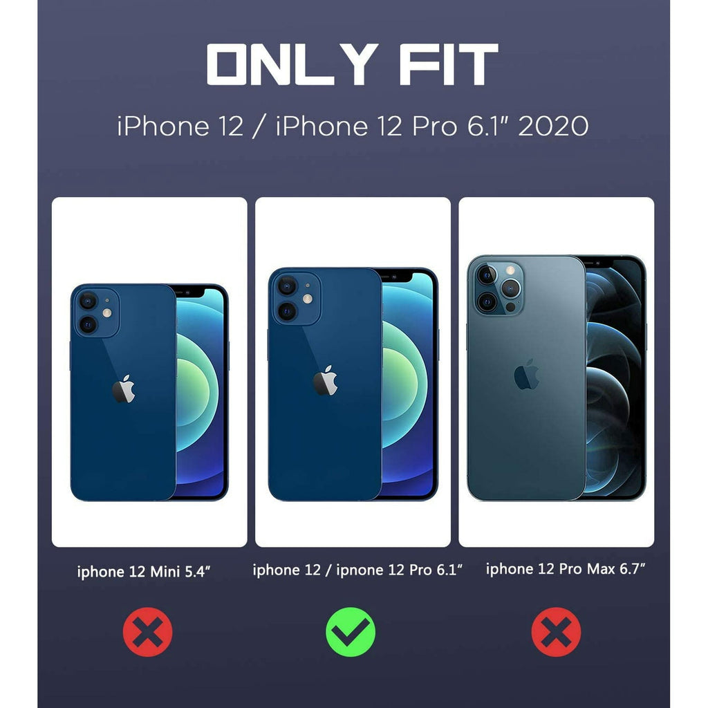 Entronix [Magnetic] Case Compatible with iPhone 12/12 Pro - [Hard Back] Thick Clear