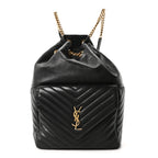 Lambskin Matelasse Monogram Joe Backpack Black
