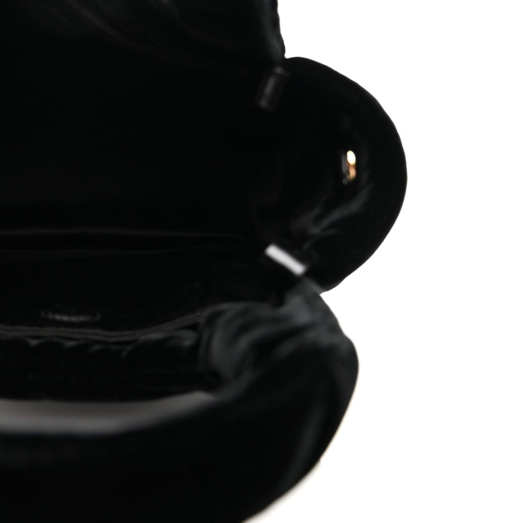 Padded Velvet Mini Bag Black
