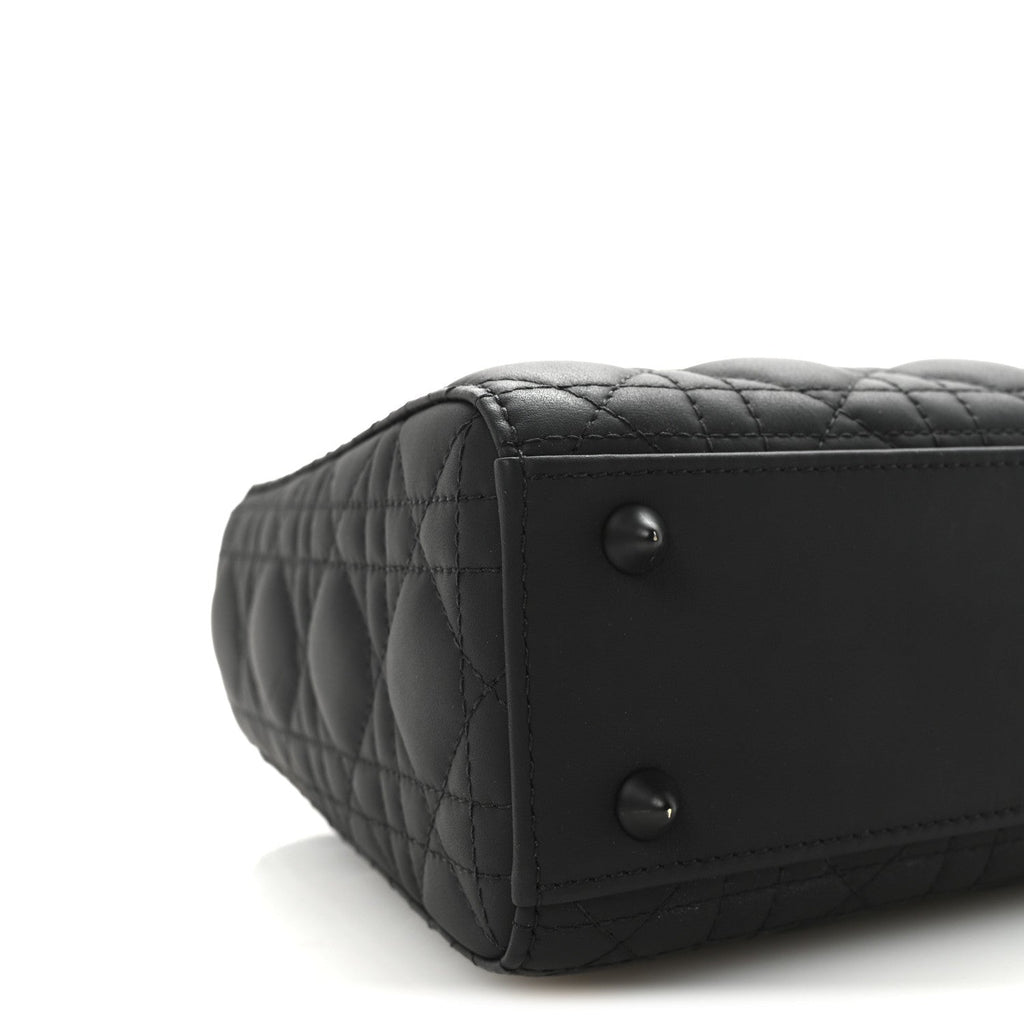 Ultra Matte Calfskin Cannage Small My ABCDior Lady Dior Black