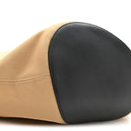 Canvas Calfskin Medium Lotus Tote Black Honey