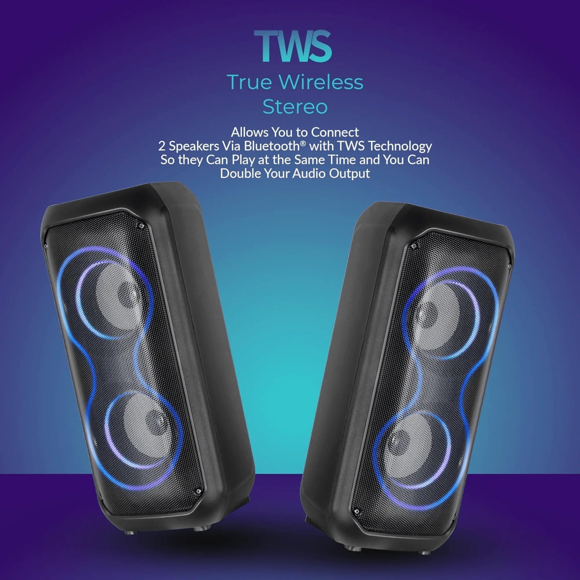 2X4-Inch High Efficiency Bluetooth Speaker System