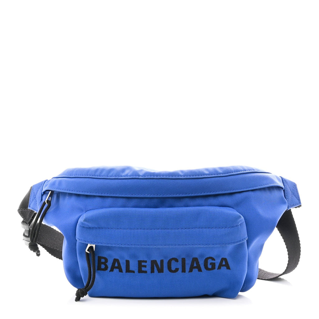 Sport Nylon Logo Embroidered Wheel Beltpack Electric Blue Black