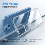 Entronix Bundle Compatible with iPhone 15 - [Soft] TPU Clear Case, 2 Clear Screen Protector & 2 Camera Lens Protectors