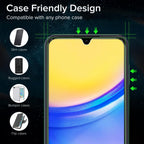 SAHARA - ZeroDamage Ultra Strong Tempered Glass Screen Protector (2-Pack) - Samsung Galaxy A15 5G