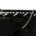 Patent Cannage Lady Dior Convertible Clutch Black