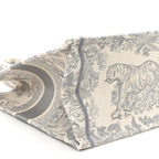 Canvas Embroidered Medium Dioriviera Toile De Jouy Book Tote Gray