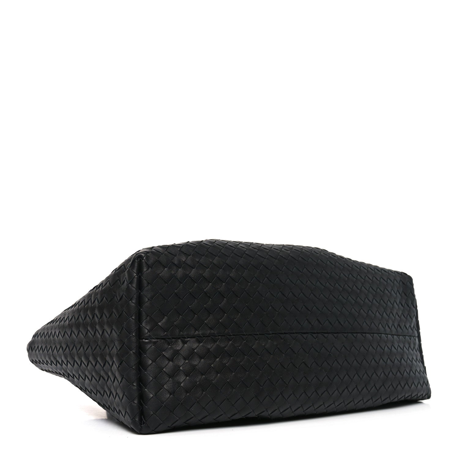 Calfskin Intrecciato Large Pinacoteca Reversible Tote Black