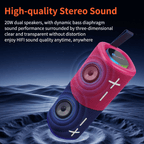 2 in 1 Magnetic Split Bluetooth Speaker, Color Blocking Waterproof Dual Splittable Portable Wireless Speaker 20W Loud Stereo Sound, Bluetooth V5.3, 24H Playtime, True Wireless Stereo