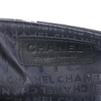Silk Lambskin Tahiti Timeless Flap Navy White