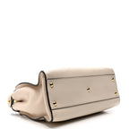 Vitello Seta Snakeskin Monster Eyes Medium Peekaboo Iconic Satchel  Amido Sand Black