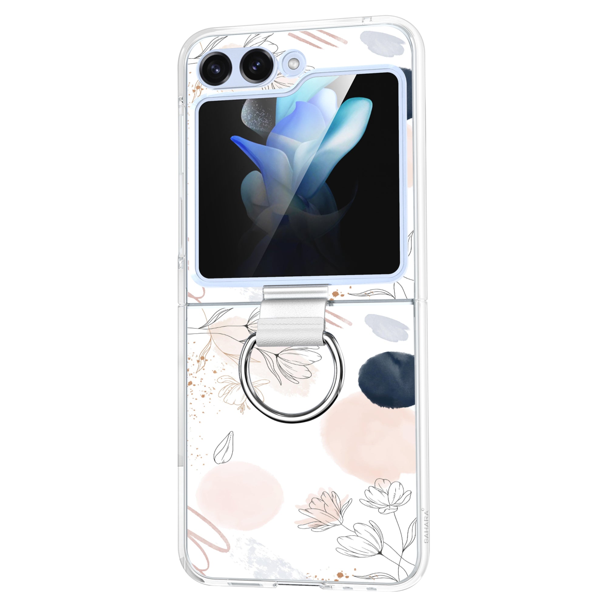 SAHARA - Inspire Series Floral Hard Shell Case with Ring  - Samsung Galaxy Z Flip6