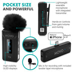 Movo WMX-2-C-DUO USB-C Dual Wireless Lav Mics