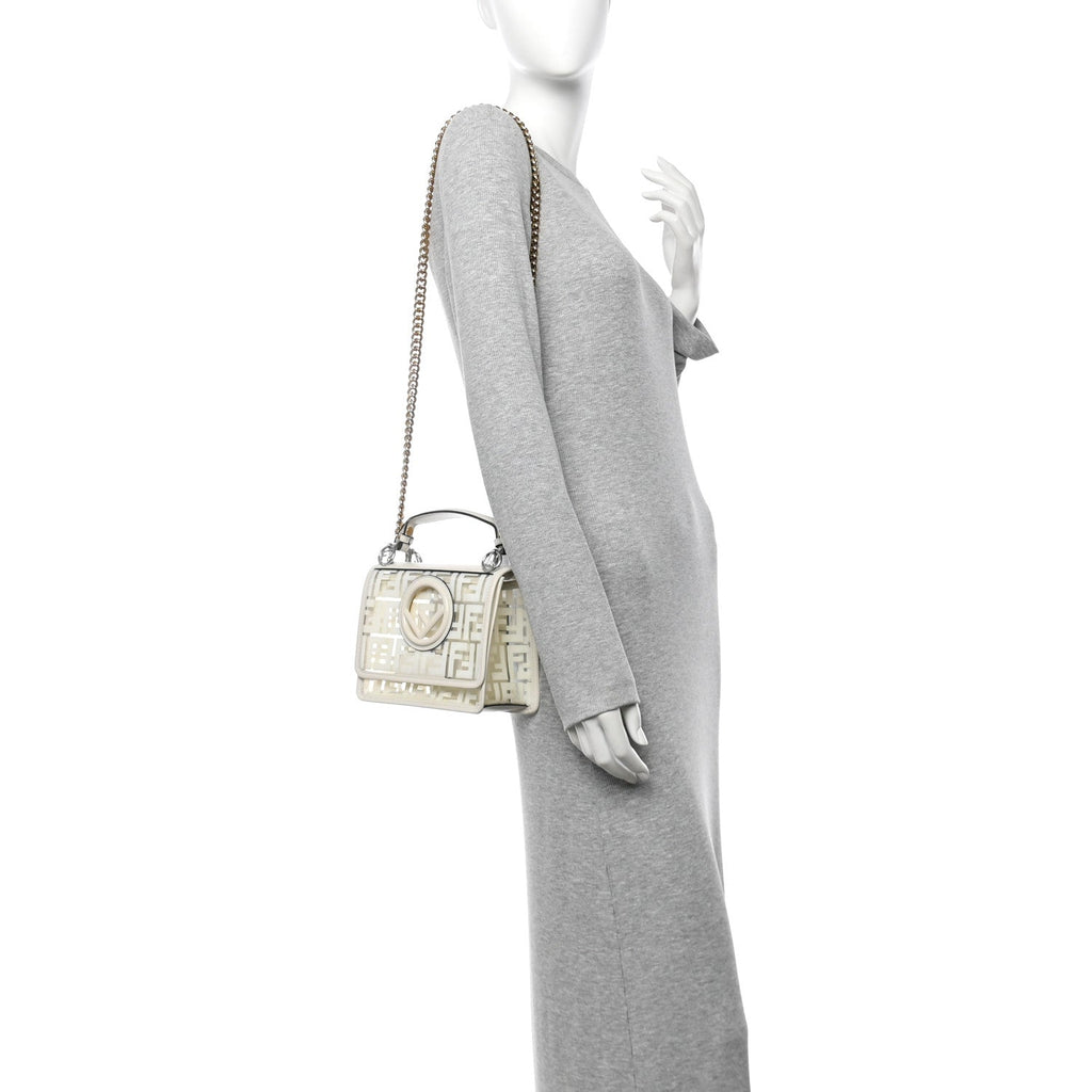 TPU FF Vitello Century F is Fendi Small Kan I Shoulder Bag White