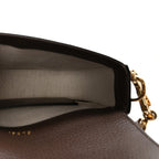 Monogram Jumbo GG Textured Dollar Calfskin Web Mini Horsebit 1955 Shoulder Bag Camel Ebony New Acero