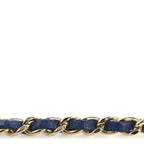 Denim Quilted Denim Mood Clutch With Chain Blue Multicolor