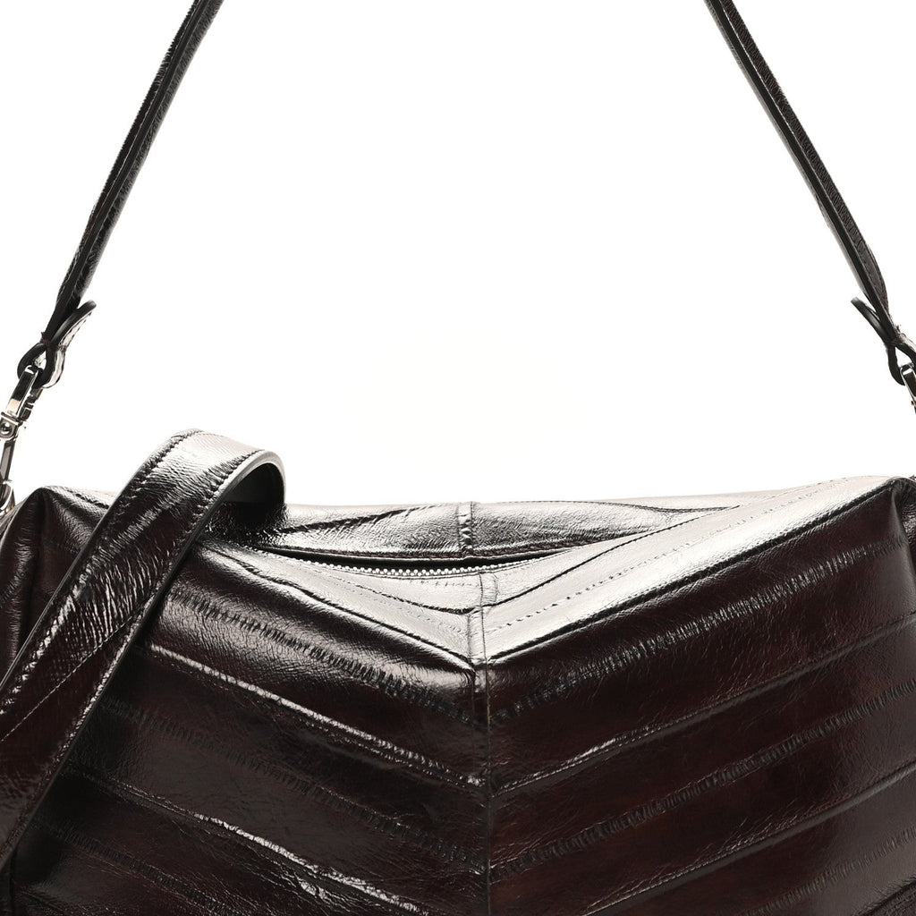 Eel Lui Medium Shoulder Bag Burgundy