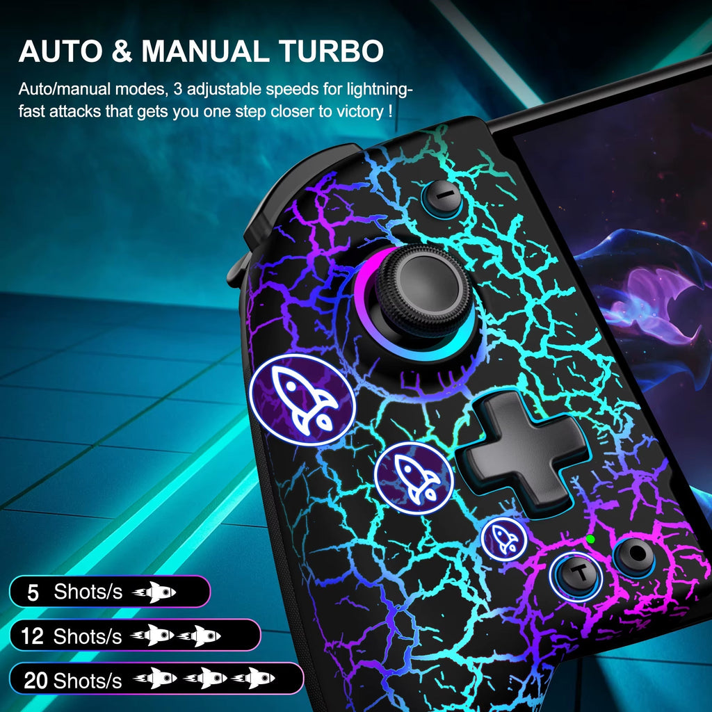 Switch Controller for Nintendo Switch and Switch OLED with Built-In 6-Axis Gyro and Ergonomic Handheld Grip