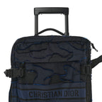 Canvas Small Diortravel Suitcase Blue Multicolor