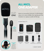 Movo WMX-HM Handheld Interview Mic Handle for Wireless Microphone Transmitters