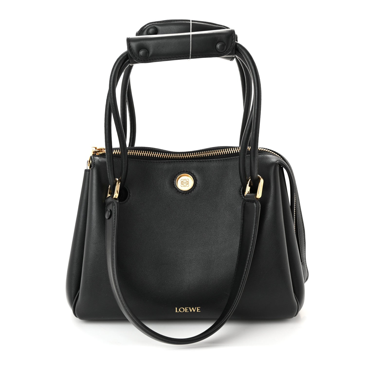 Supple Calfskin Small Madrid Bag Black