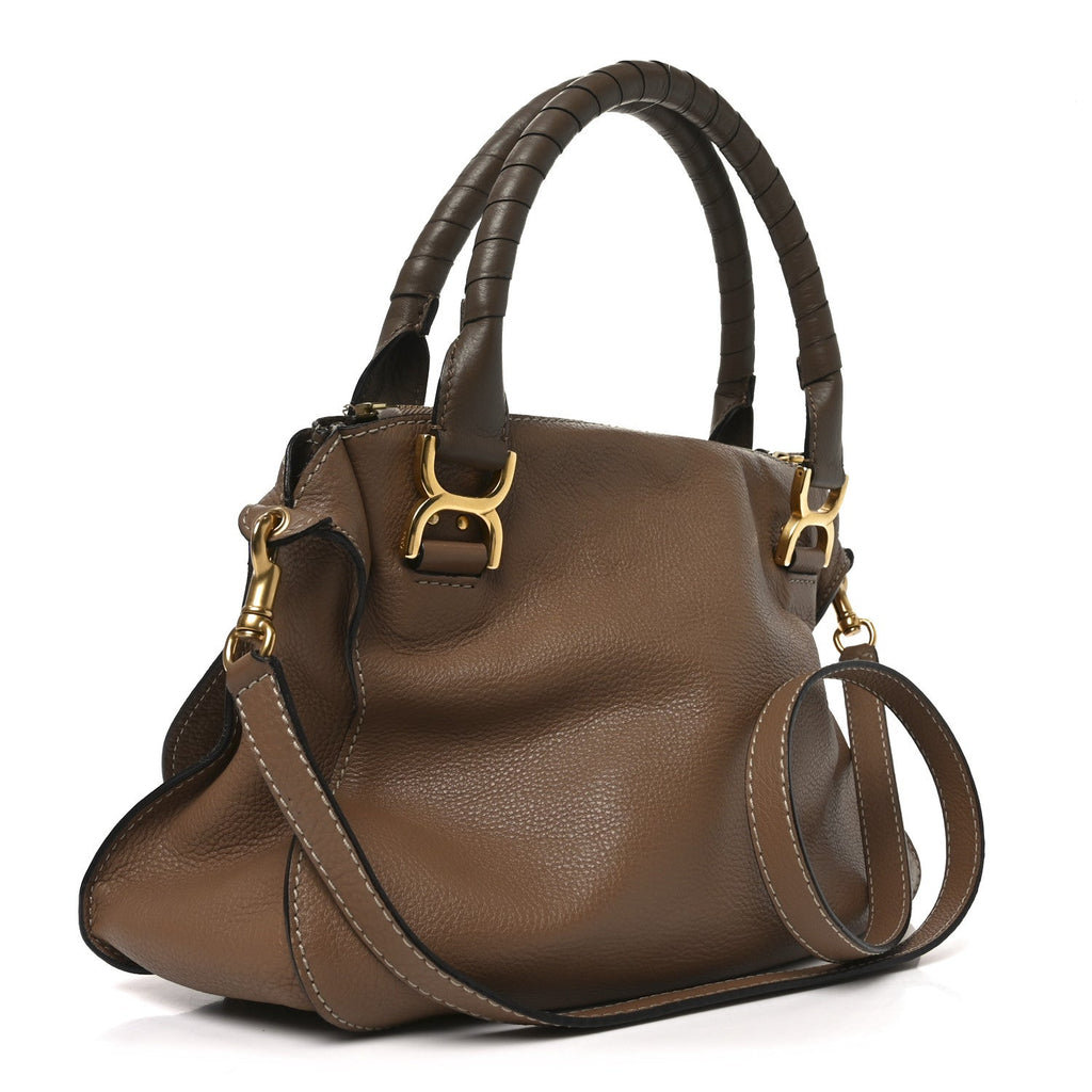 Calfskin Medium Marcie Satchel Tan