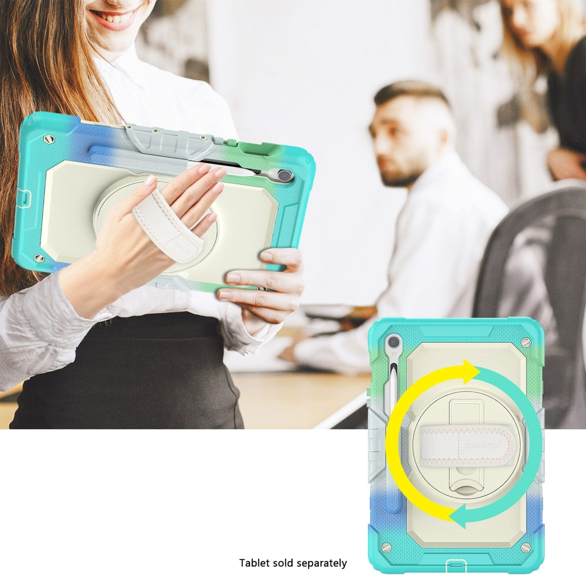 SAHARA - Raider Series Heavy Duty Case with Hand Strap for Galaxy Tab S10 FE /S9/S9 FE