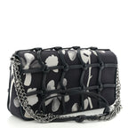 Silk Lambskin Tahiti Timeless Flap Navy White