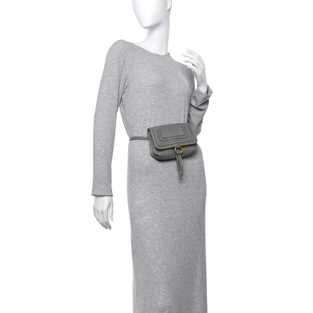 Calfskin Marcie Convertible Belt Bag Cashmere Grey