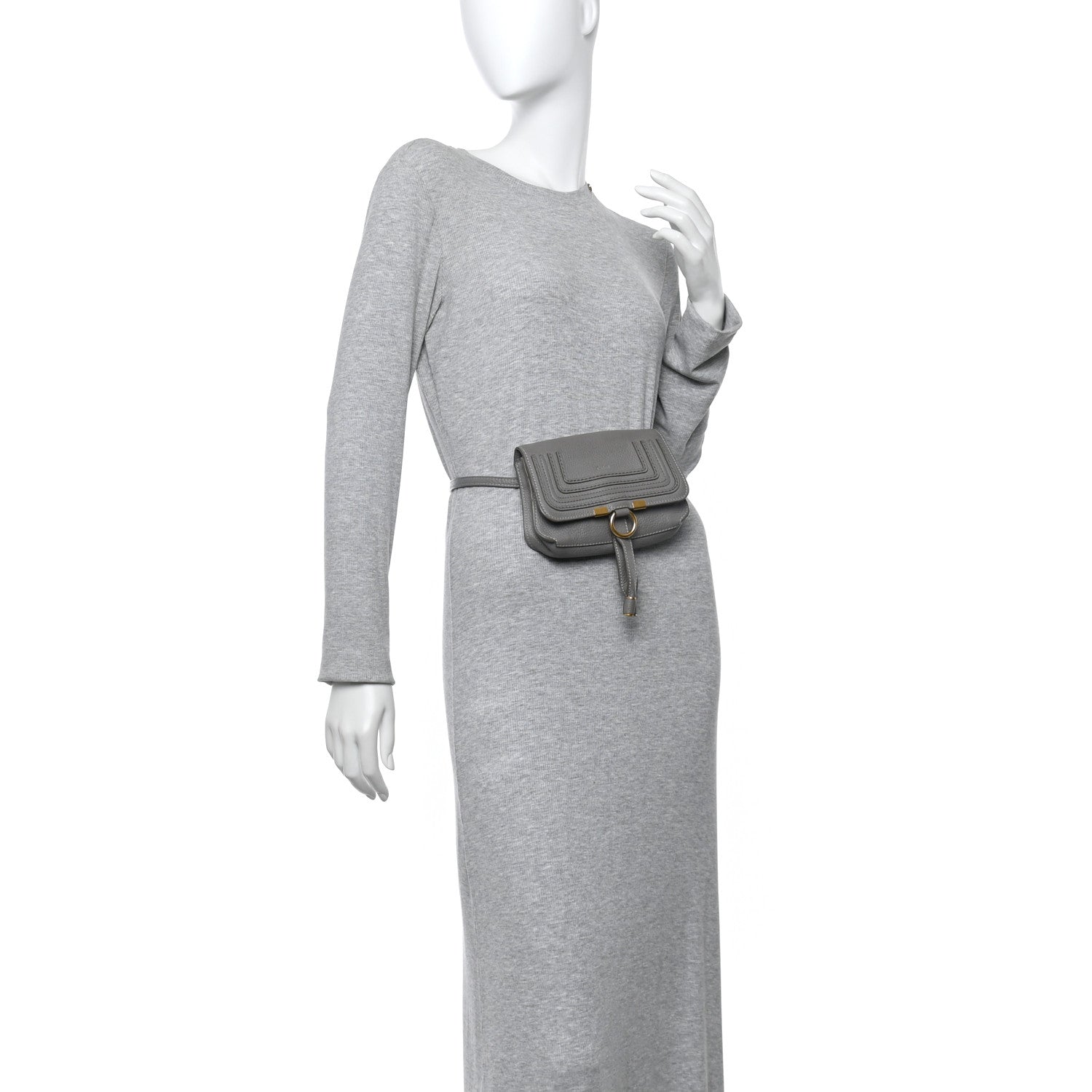 Calfskin Marcie Convertible Belt Bag Cashmere Grey