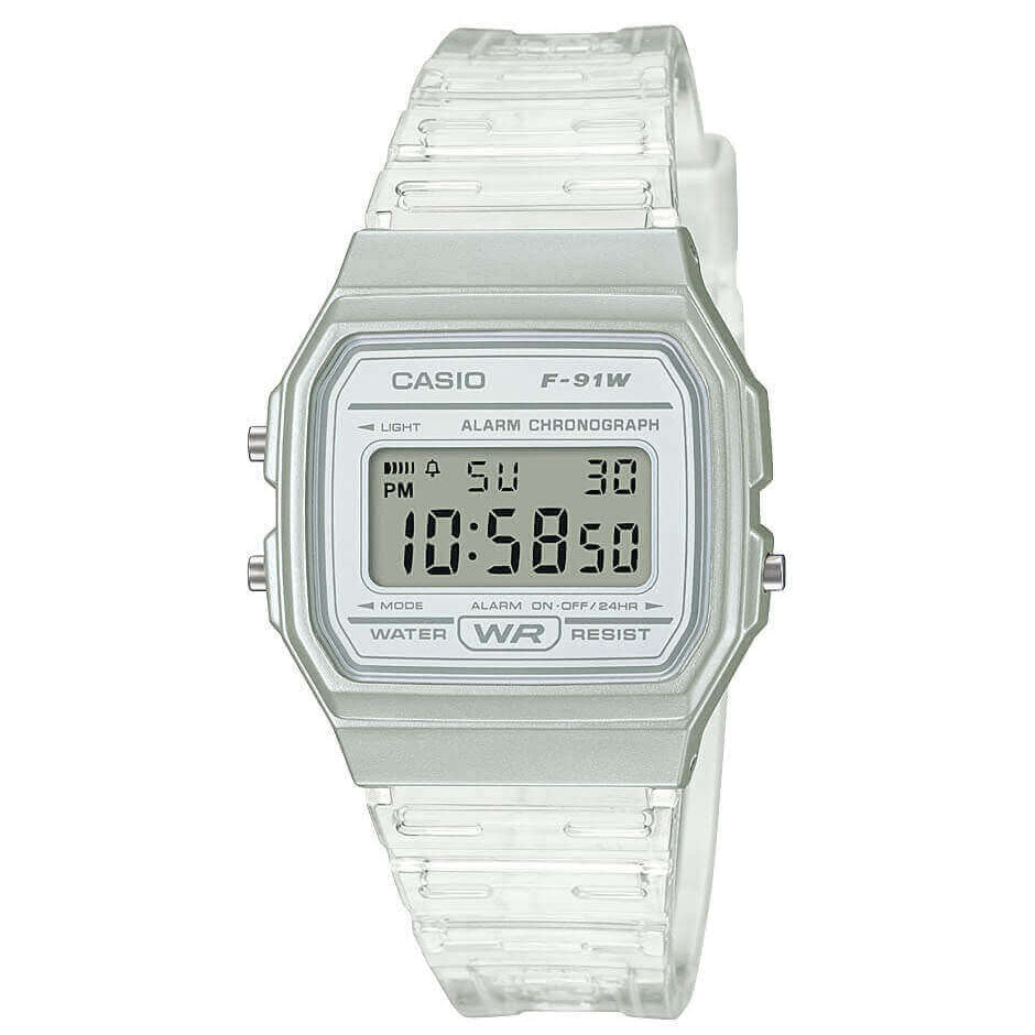 Casio F-91 Classic Unisex Transparent Watch