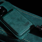 Donkervoort - Alcantara MagSafe Wallet - Midnight Green