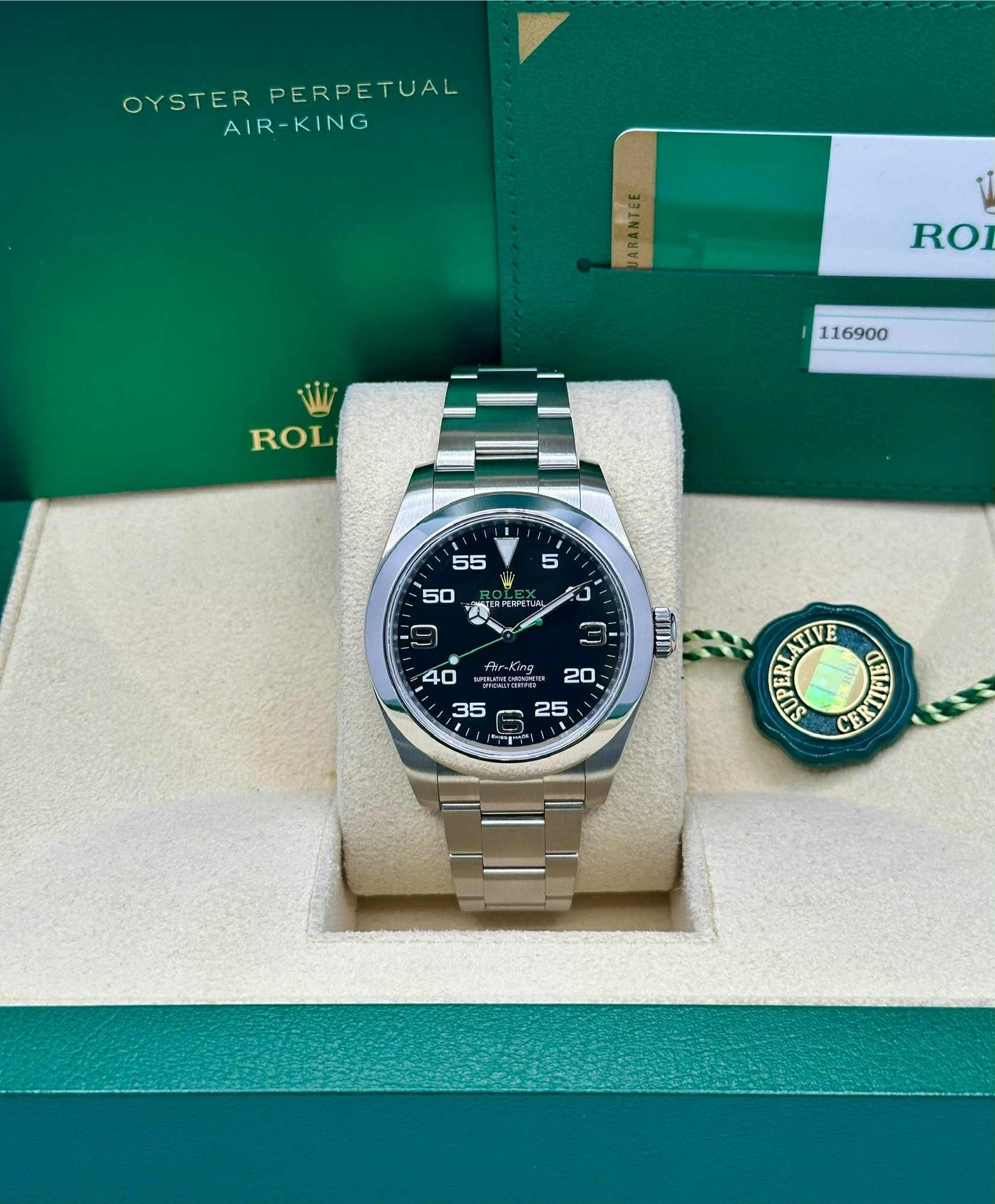 Rolex Air King Oystersteel - Black Dial 116900
