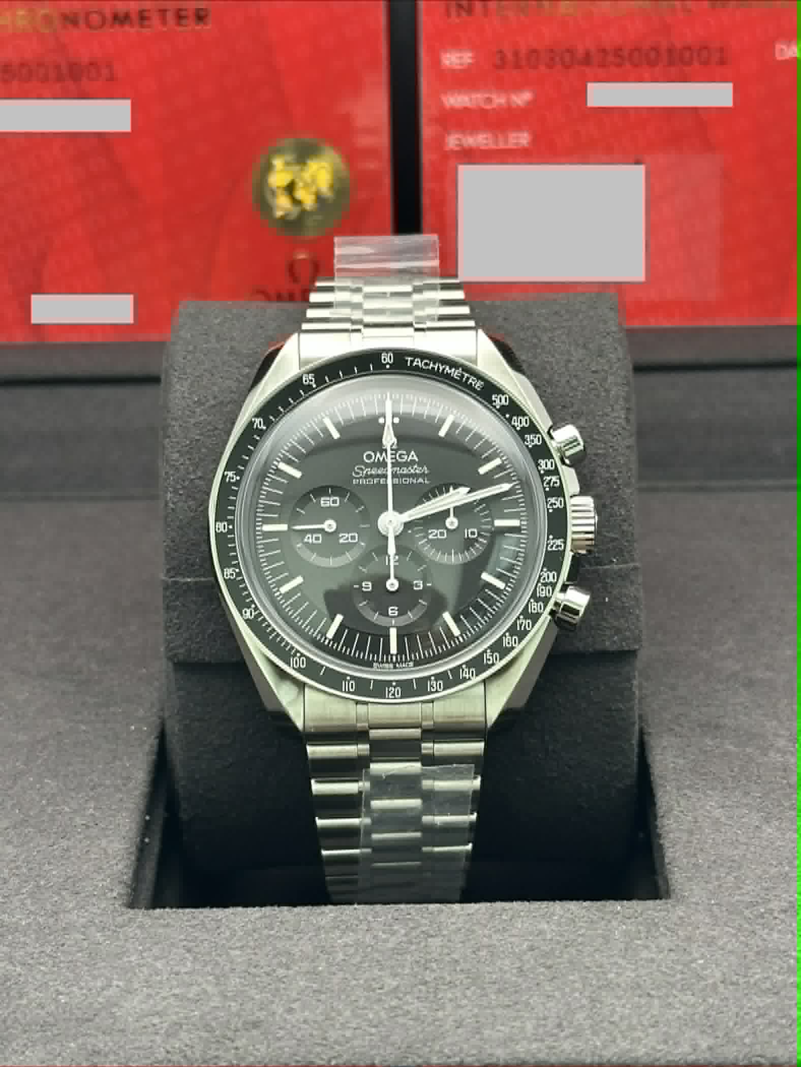 Omega Speedmaster Moonwatch Professional Co-Axial Master Chronometer Chronograph - 42 mm Steel Case - Black Step Dial -  310.30.42.50.01.001