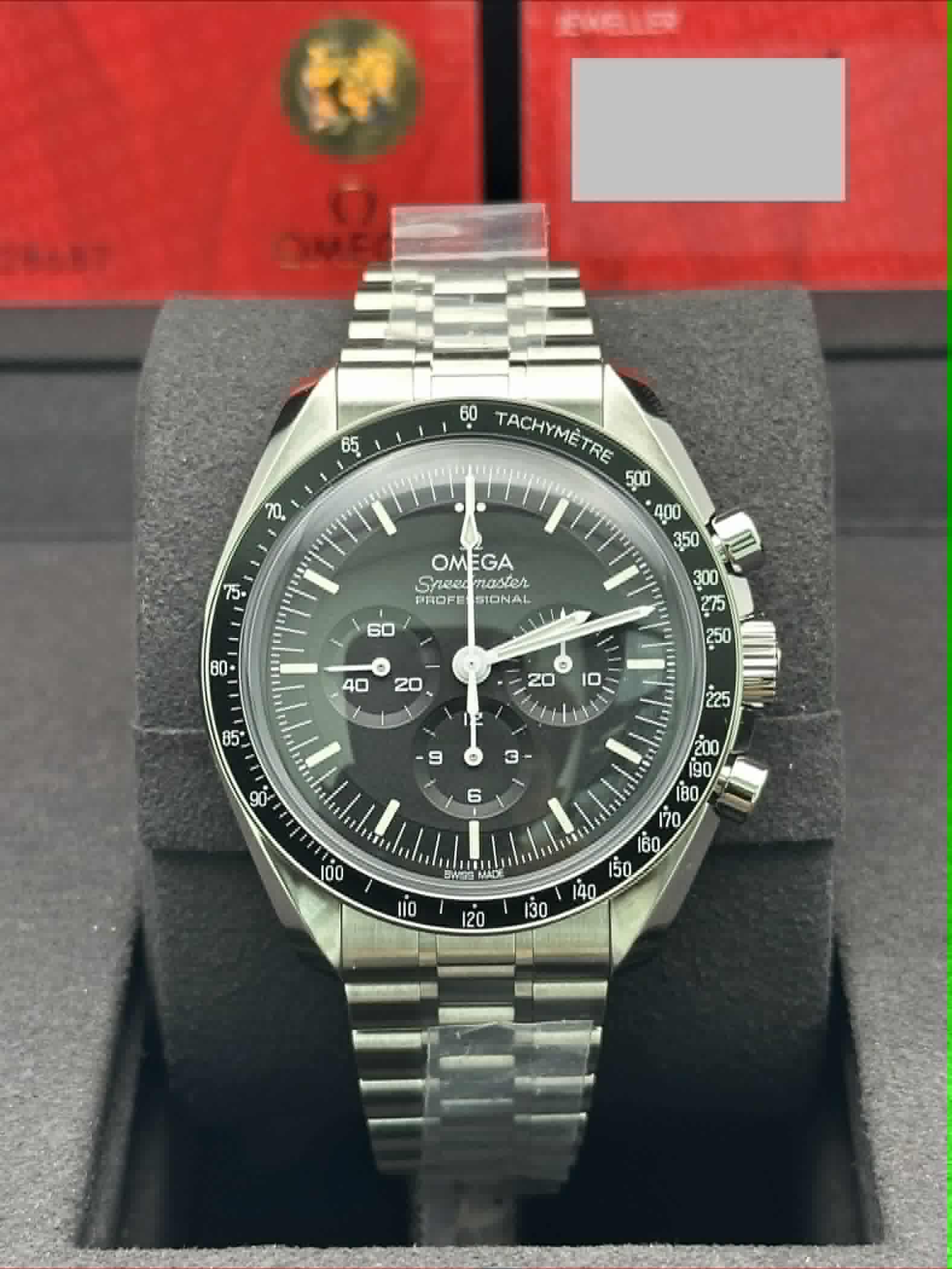 Omega Speedmaster Moonwatch Professional Co-Axial Master Chronometer Chronograph - 42 mm Steel Case - Black Step Dial -  310.30.42.50.01.001