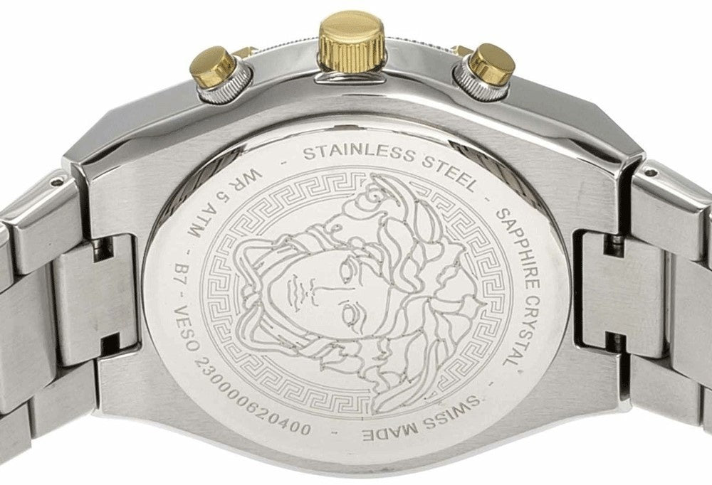 Versace Men's Watch Greca Sporty Chronograph 46mm Blue Turquoise