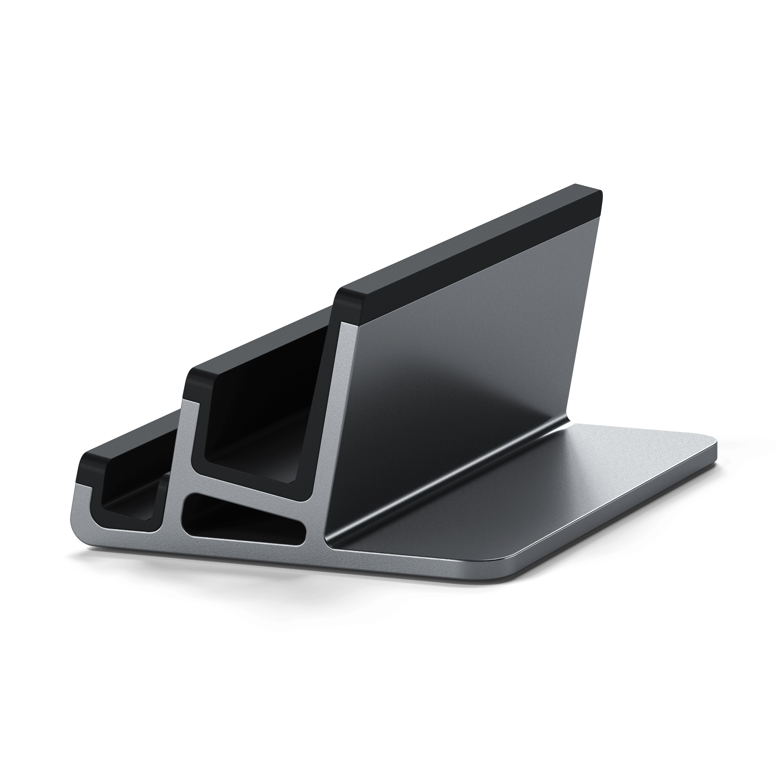 Vertikaler Laptopständer für zwei Laptops