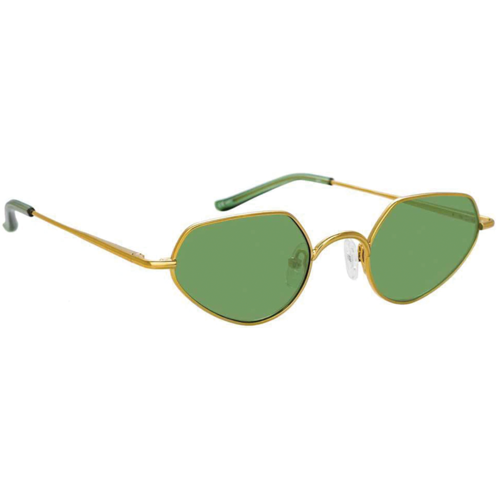 Dries Van Noten Ladies Cat Eye Green Sunglasses