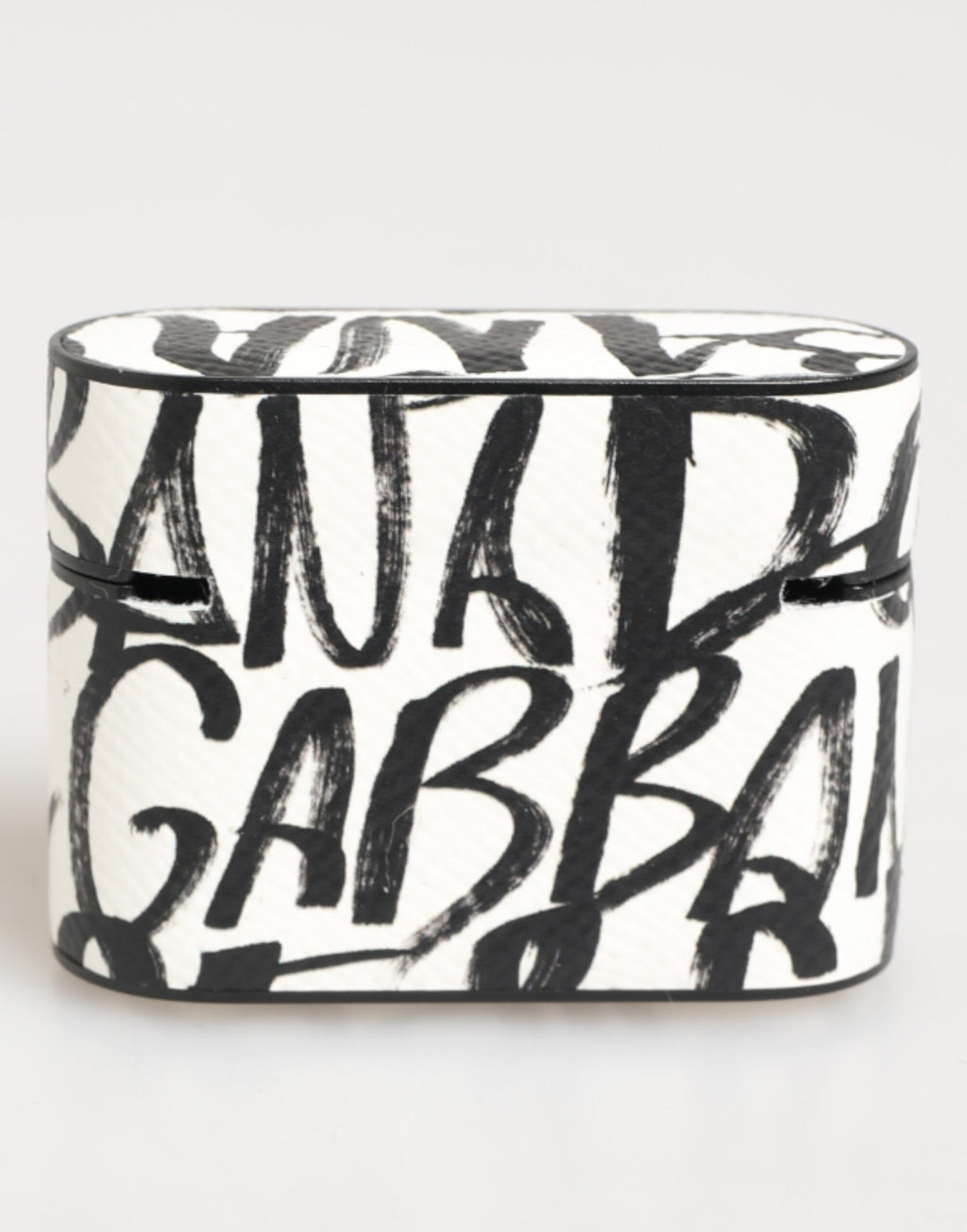 Dolce & Gabbana  Leather Monogram Print Logo Holder Airpods Case