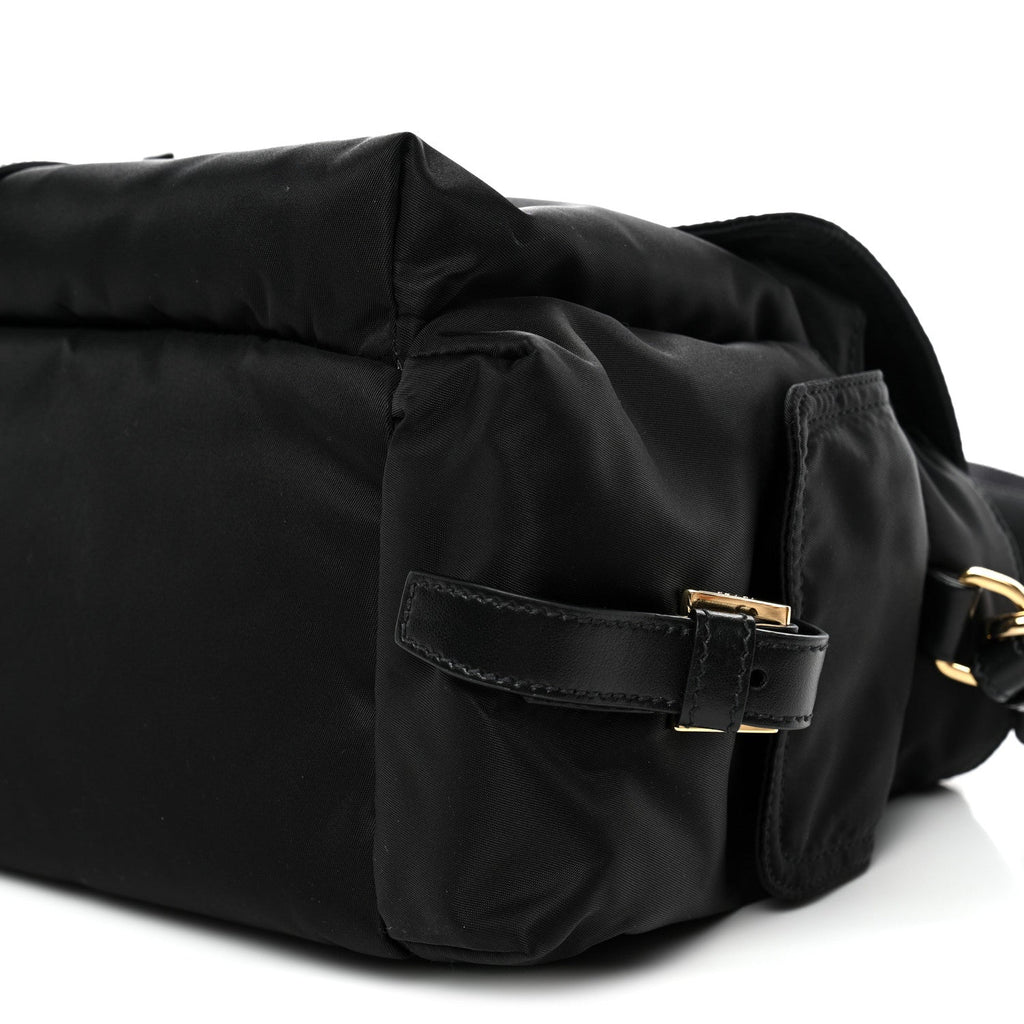 Re-Nylon Large Explore Messenger Bag Black