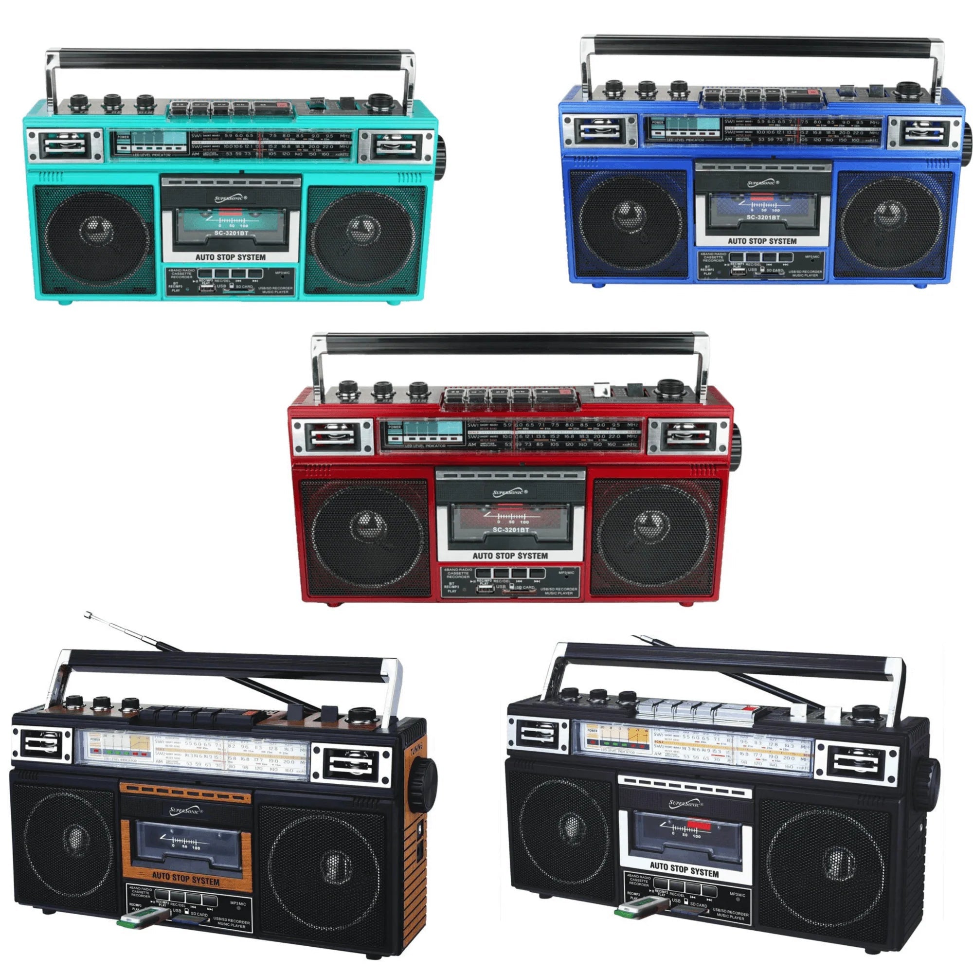 4 Band Bluetooth Radio & Cassette Player + Cassette to Mp3 Converter