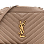 Calfskin Matelasse Monogram Lou Camera Bag Dark Beige