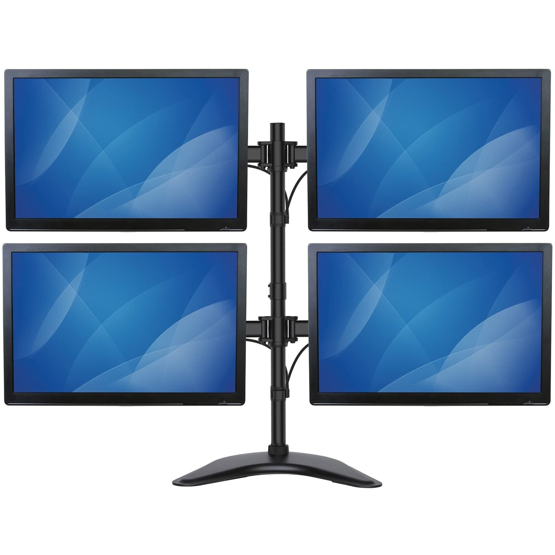 Articulating Quad Monitor Desktop
