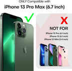 Entronix Case Compatible with iPhone 13 Pro Max - [Hard Back] Thick Clear